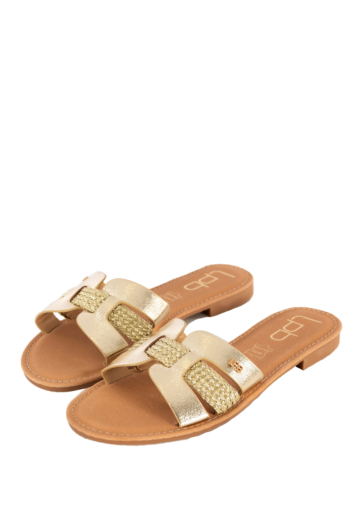 Sandales - nu-pieds lpb nahed or metal