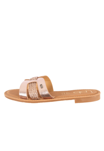 Sandales - nu-pieds lpb nahed rose metal