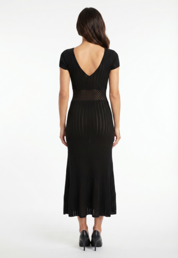 Robe guess jeans pointelle rib kendall jblk jet black a996