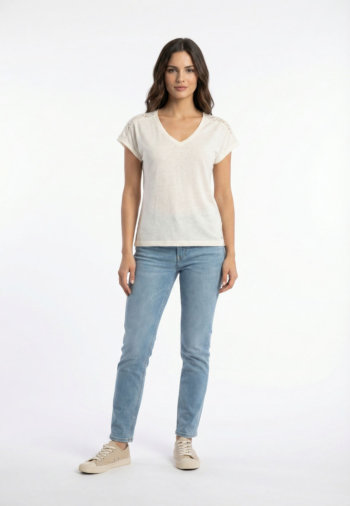 Tee shirt morgan 261-dsamir off white