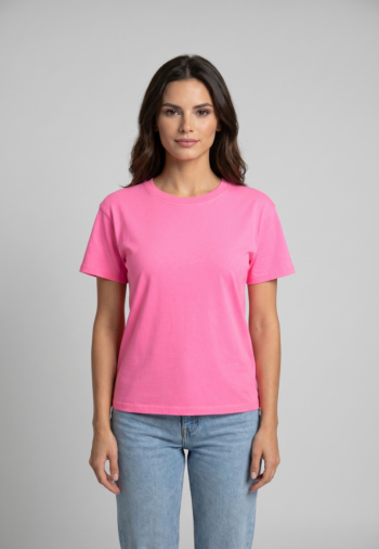 Tee shirt american vintage fizvalley rose fluo