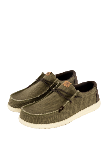 Chaussures bateau hey dude wally braided 3ci burnt olive/delicioso brown