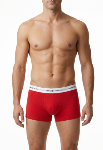 Calecons et slips tommy jeans 3p trunk 0xp primary red/white/desert sky
