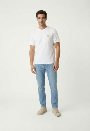 Tee shirt calvin klein jeans badge 30s jersey yaf bright white