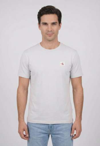 Tee shirt calvin klein jeans badge 30s jersey psx marble gray