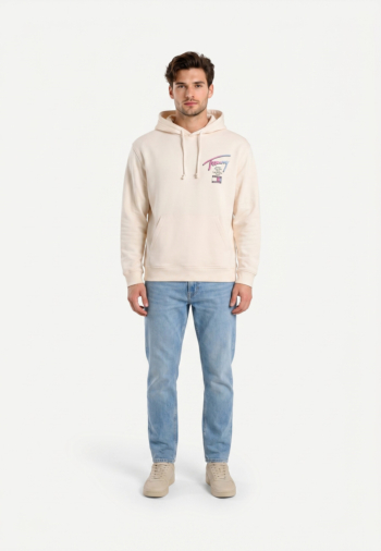 Sweat tommy jeans rlx signature hd ybh ancient white