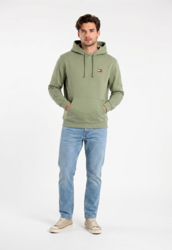 Sweat tommy jeans reg badge pmo spring olive