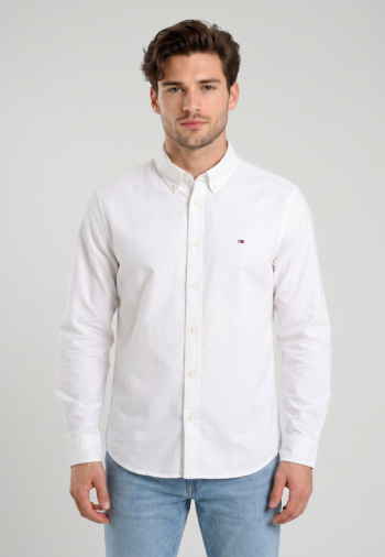 Chemise tommy jeans reg oxford ybl ecru