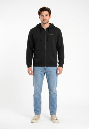 Sweat tommy jeans reg dna backprin bds black