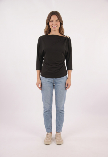 Tee shirt manches longues morgan 262-tzilia noir