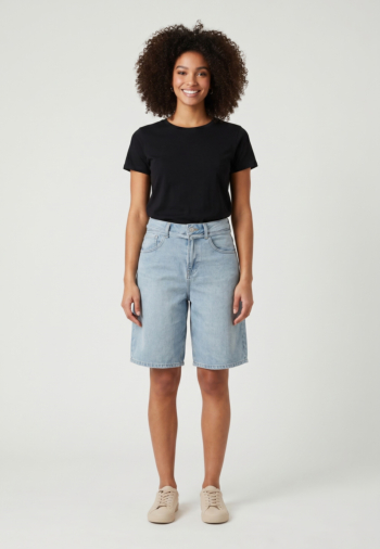 Short bermuda only taylor light blue denim