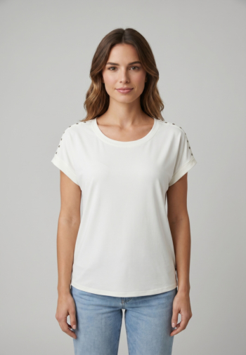 Tee shirt Le Temps Des Cerises petro 1107 vanilla