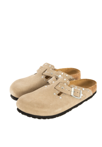 Sandales - nu-pieds birkenstock boston rivets narrow taupe