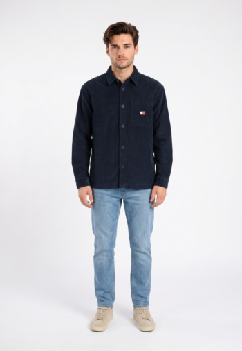 Chemise tommy jeans brick cord overs c1g dark night navy