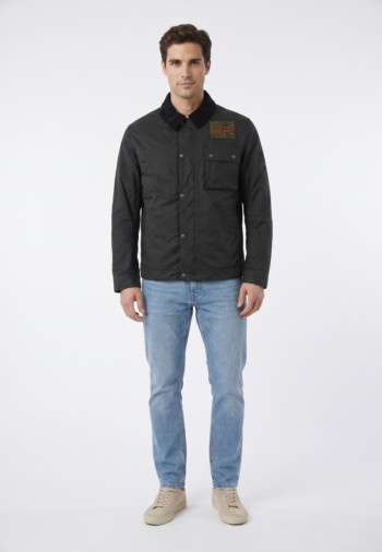 Blousons et vestes barbour intl workers wax bk51 black
