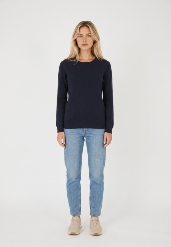 Pull hiver barbour pendle crew knit ny91 navy/birchwood tartan