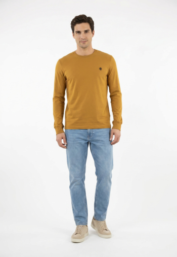 Tee shirt manches longues timberland dunstan river tree embroidered p471 wheat boot