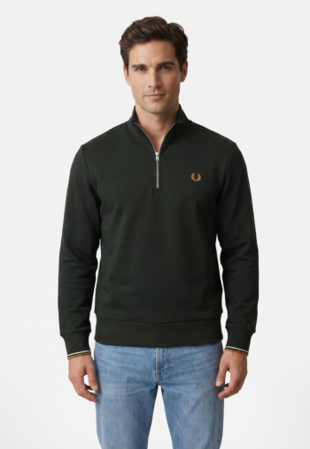 Sweat fred perry half zip 78c ntgrn/dskbl/dkca