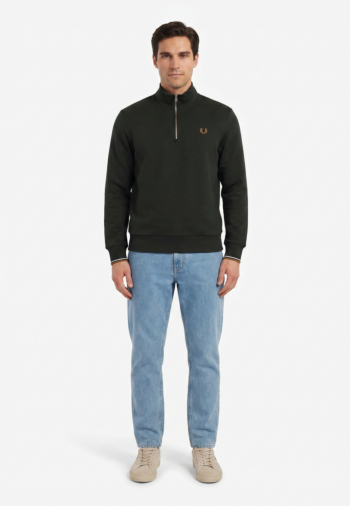 Sweat fred perry half zip 78c ntgrn/dskbl/dkca