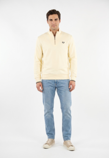 Sweat fred perry half zip 68c ecr/seagrs/dkair