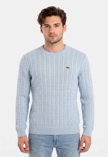 Pull hiver lacoste ah7627 fgi ruisseau/vert