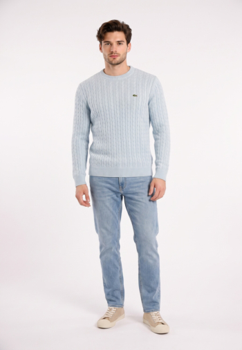 Pull hiver lacoste ah7627 fgi ruisseau/vert