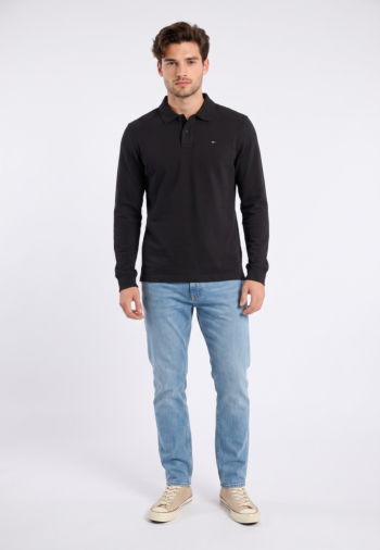 Polos manches longues tommy jeans reg essential po bds black