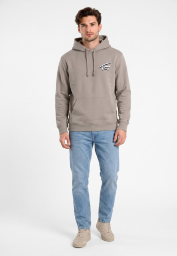 Sweat tommy jeans reg nyc signature pke limestone dust