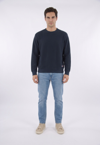 Sweat tommy jeans rlx washed waffl c1g dark blue