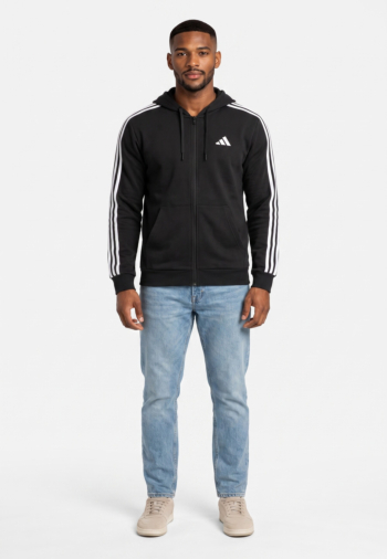Blousons et vestes adidas sportswear m 3s ft fz hd noir/blanc