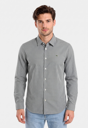 Chemise lacoste ch8857 7pl varech fonce/blanc