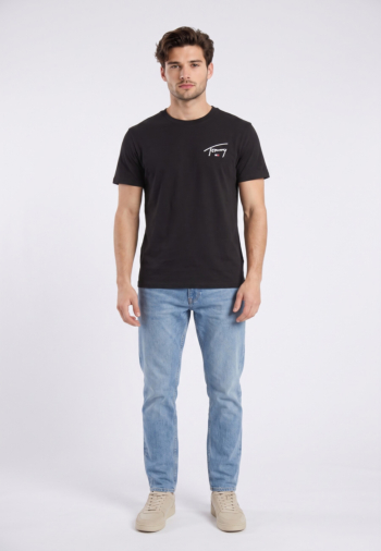 Tee shirt tommy jeans slim signature c bds black
