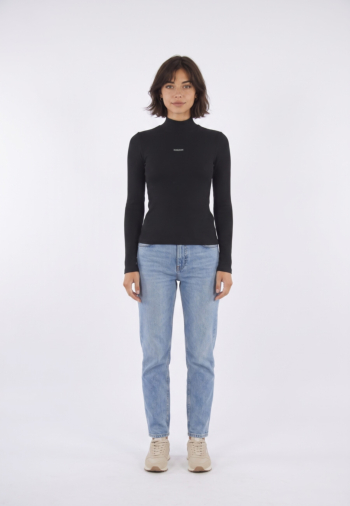 Tee shirt manches longues guess jeans gj patch jblk