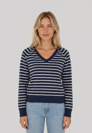 Pull hiver levi's® super soft 0002 parisienne stripe peacoat