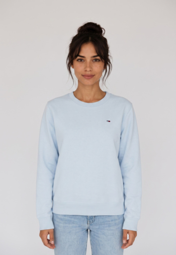 Sweat tommy jeans reg s flag crew c1n sheer blue