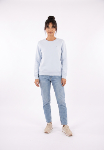 Sweat tommy jeans reg s flag crew c1n sheer blue