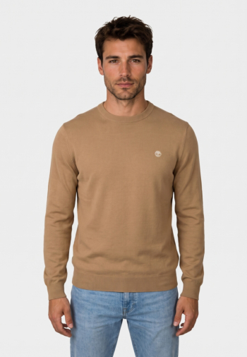Pull hiver timberland williams river cotton crew neck df01 tannin