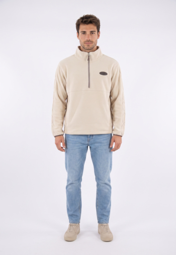 Pull hiver faguo lioran bei44 gray beige