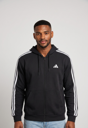 Blousons et vestes adidas sportswear m 3s fl fz hd noir/blanc