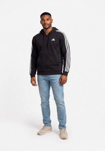 Blousons et vestes adidas sportswear m 3s fl fz hd noir/blanc