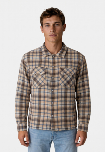 Chemise levi's® ls boxy western tanner plaid 0000 whitecap gr