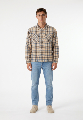 Chemise levi's® ls boxy western tanner plaid 0000 whitecap gr