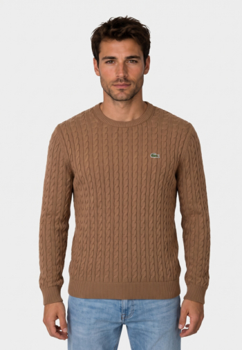 Pull hiver lacoste ah7627 uqw cookie/vert