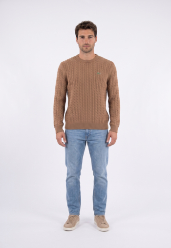 Pull hiver lacoste ah7627 uqw cookie/vert