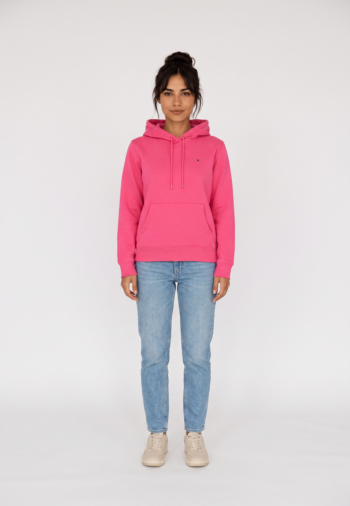 Sweat tommy jeans reg s flag t1k bright cerise pink