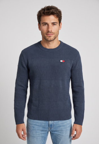 Sweat tommy jeans dm0dm23571 d1b basic navy htr