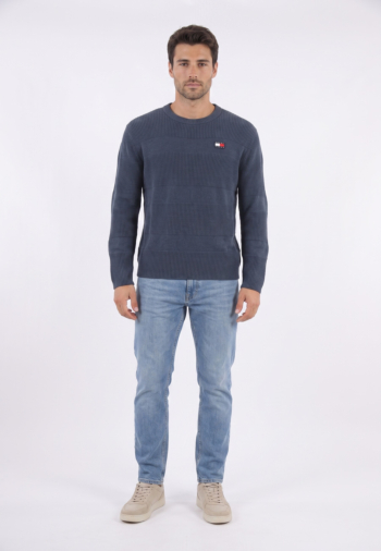 Sweat tommy jeans dm0dm23571 d1b basic navy htr