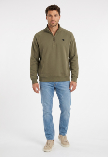 Sweat timberland exeter river tree embroidered logo 1/4 zip lb aie1 sea turtle