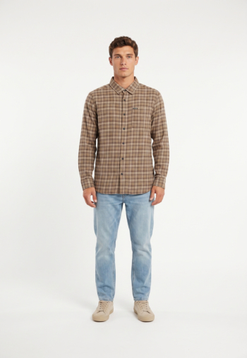 Chemise volcom caden plaid light khaki