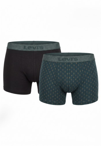 Calecons et slips levi's® denim aop boxer brief 2p 001 green/black